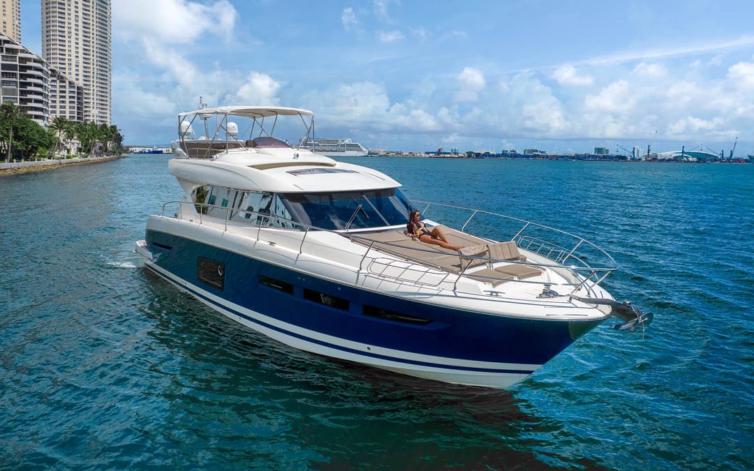 62 Prestige luxury charter yacht - Miami Beach Marina, Alton Road, Miami Beach, FL, USA