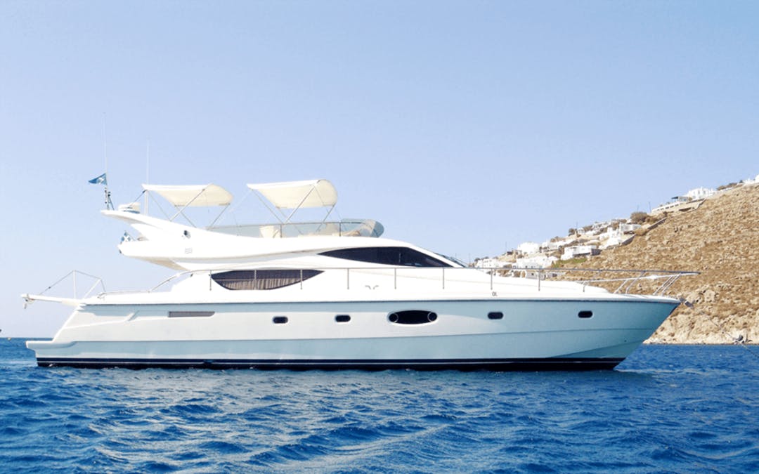 55 Ferretti luxury charter yacht - Nammos, Psarrou, Mykonos, Greece