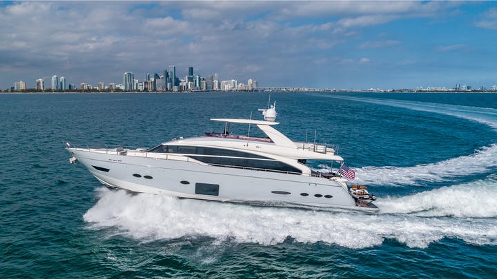 88 Princess luxury charter yacht - Epic Marina, Biscayne Boulevard Way, Miami, FL, USA