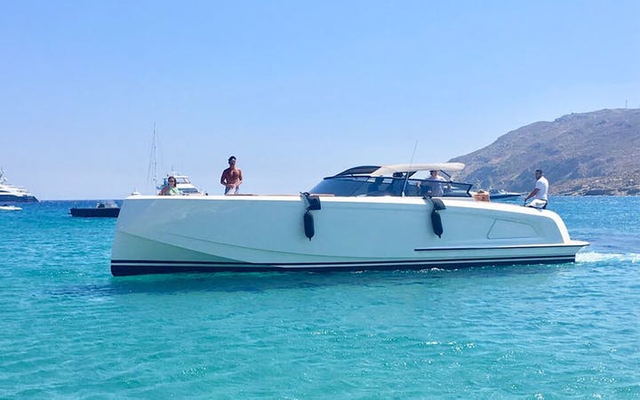 43 Vanquish luxury charter yacht - Nammos, Psarrou, Mykonos, Greece